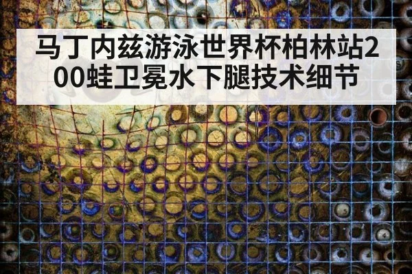 马丁内兹游泳世界杯柏林站200蛙卫冕水下腿技术细节